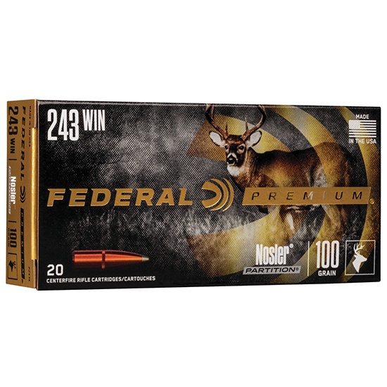 FED VITAL-SHOK 243WIN 100GR PARTITION 20/10 - Ammunition